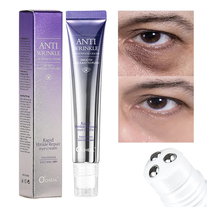 OCHEAL Anti Wrinkle Eye Cream with Roller -Hydrates & Reduces Dark Circles