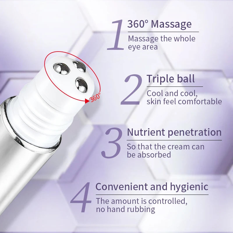 OCHEAL Anti Wrinkle Eye Cream with Roller -Hydrates & Reduces Dark Circles